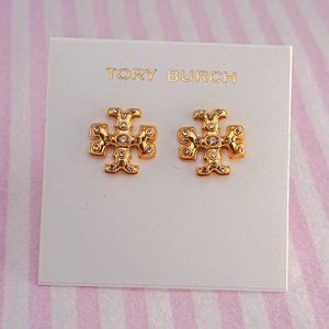 Tory Burch Roxanne Jeweled Stud Earring - Brand New